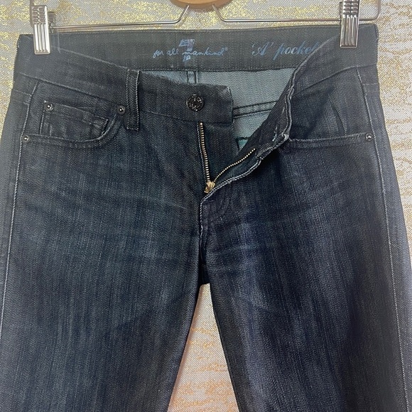 7 For All Mankind A Pocket Dark Wash Classic Jeans Size 25 - Picture 4 of 12